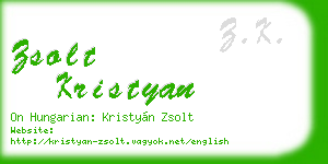 zsolt kristyan business card